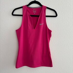 Nike Hot Pink Dri-FIT V-Notch Athletic Tank